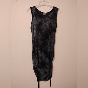 Olivia Rae Tie Dye Side Cinch Midi Tank Dress